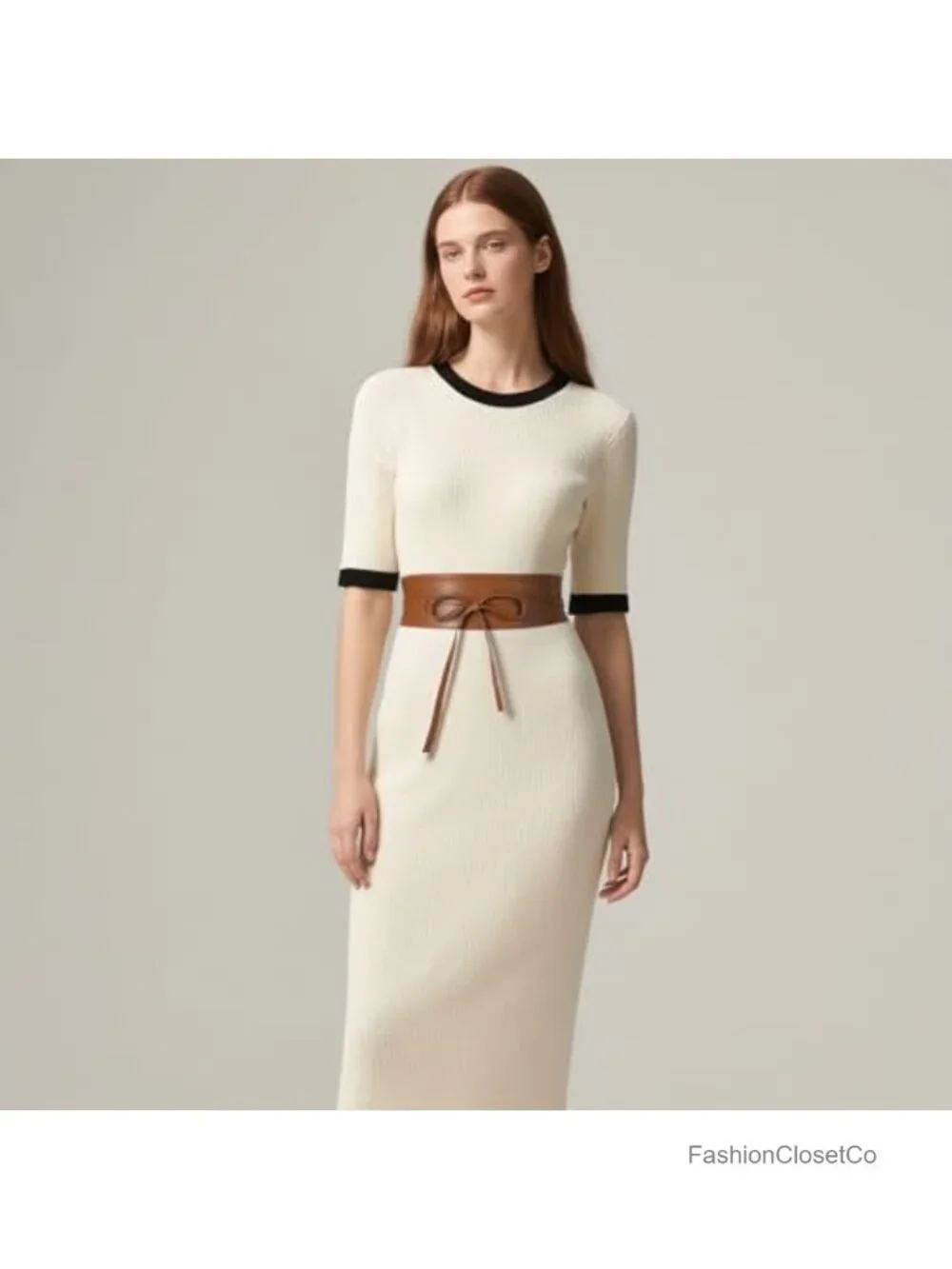 Women's Faux Leather Obi Belt Wide Wrap Waist Band